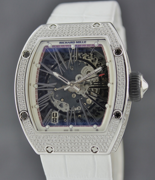 (image for) RARE LIKE NEW RICHARD MILLE WHITE GOLD DIAMOND AUTOMATIC WATCH / RM23